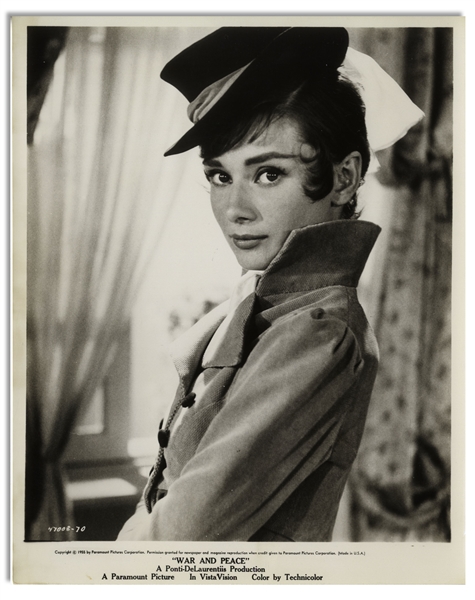 Audrey Hepburn Personally Owned 8'' x 10'' Photo From ''War and Peace''